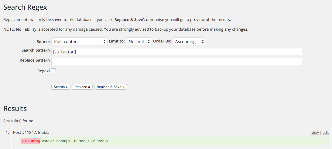 Buscando código para borrarlo