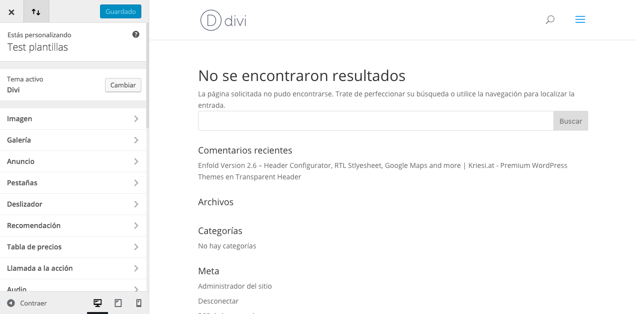 Personalizador de módulos de Divi