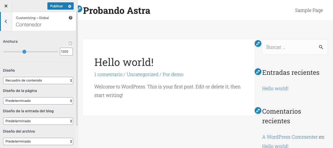 Contenedores de Astra