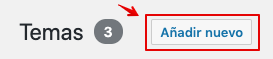Añadir nuevo tema en WordPress