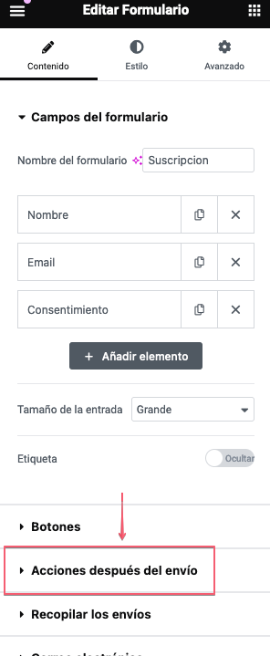 Conectar formulario a MailerLite