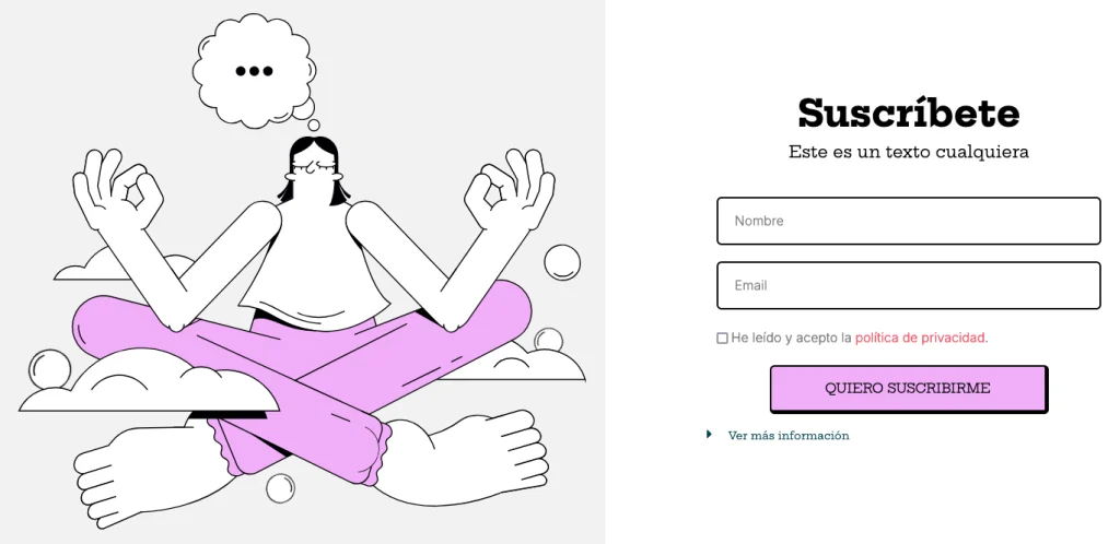 Formulario de suscripción con Elementor Pro