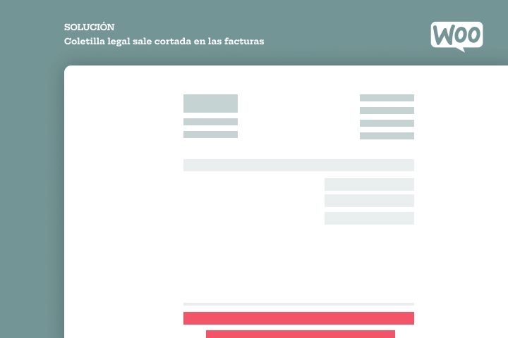 Pie de factura cortada